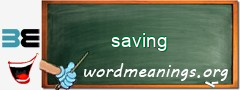 WordMeaning blackboard for saving